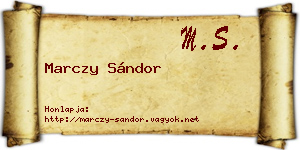 Marczy Sándor névjegykártya