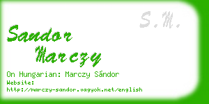 sandor marczy business card